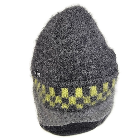 EVEREST DESIGNS Hat Knit 100% Wool Fleece Lined Beanie Cap Made in Nepal Gray - Picture 5 of 10